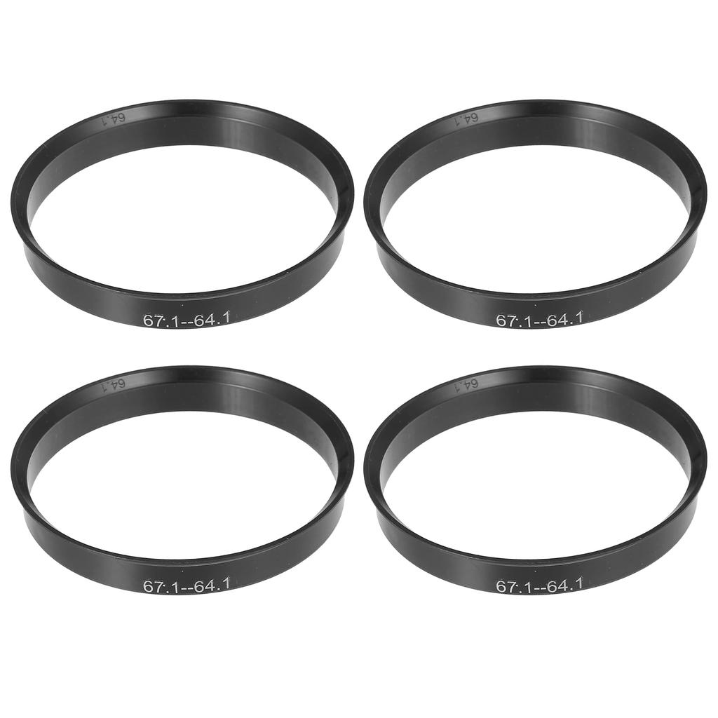 ACROPIX Car Hub Centric Ring Universal Black 67.1mm-64.1mm 4pcs