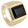 2026 European and American Fashion Square Diamond Ring Agate Rhombus Ring Domineering Retro Ring