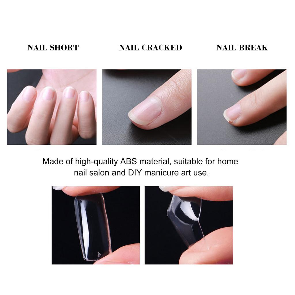 100PCS Fake Nails Tips Clear Acrylic Nail Tips Full Cover Half Cover False Nail Artificial Nails