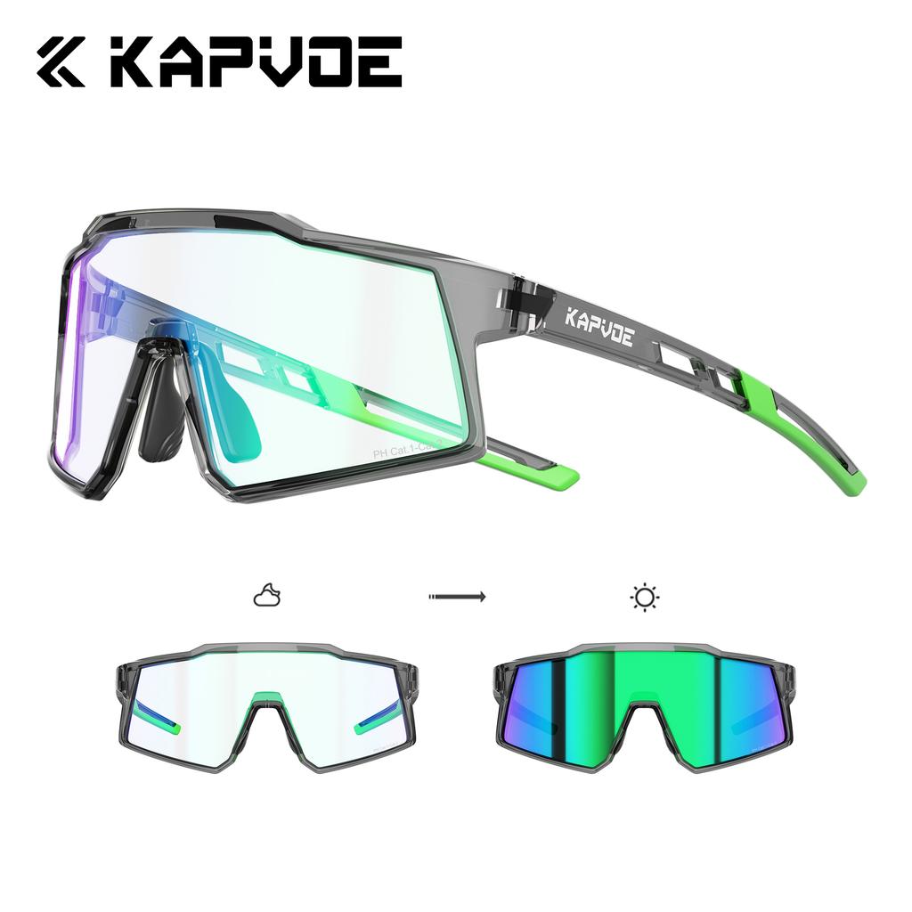 Kapvoe Kids Sports Sunglasses Photochromic Cycling Glasses Hiking Eyewear for Boys Girls Outdoor Baseball Goggles UV400 Running 7