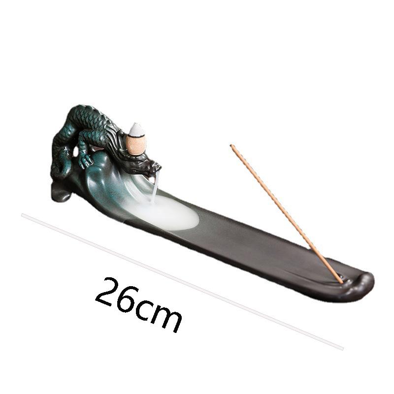YXY Backflow Incense Burner Dragon Smoke Waterfall 2023 Chinese Ceramic Crafts Stick Incense Holder for Home Decor Ornaments