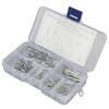 100PCS R Clip Assortment Kit Carbon Steel Hairpin Retaining Pin Clip M1 M1.2 M1.5 M1.85 M2 M2.5