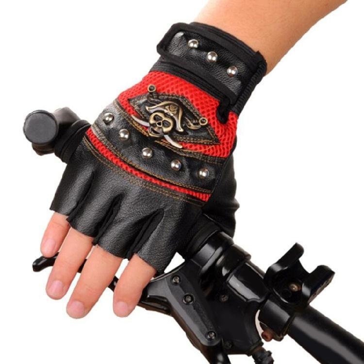 Punk Motorcycle Gloves Half Finger Wear-resistant Flexible Dexterous Gloves