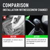 Luxury Car Gear Shift Knob For Renault Clio Mk3/Megane Mk2/Scenic Mk2 - 5 Speed, Lychee Grain PU Leather, Non-Slip Design