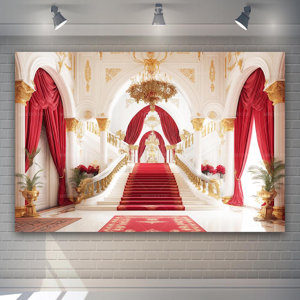 Sfondo Rosso di Lusso per Eventi, Ballo, Laurea, Cerimonia, Decorazione Sfondo per Fotografia a Casa e in Studio