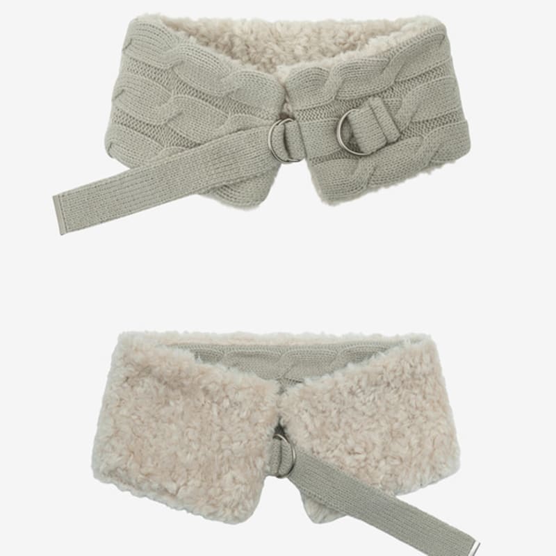 

INSILENCE WOMEN Cable Strap Neck Warmer BEIGE F