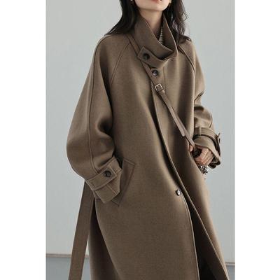 Women's Hepburn Style Mid-Length Woolen Coat - 2025 Winter Collection, Thickened and Stylish.