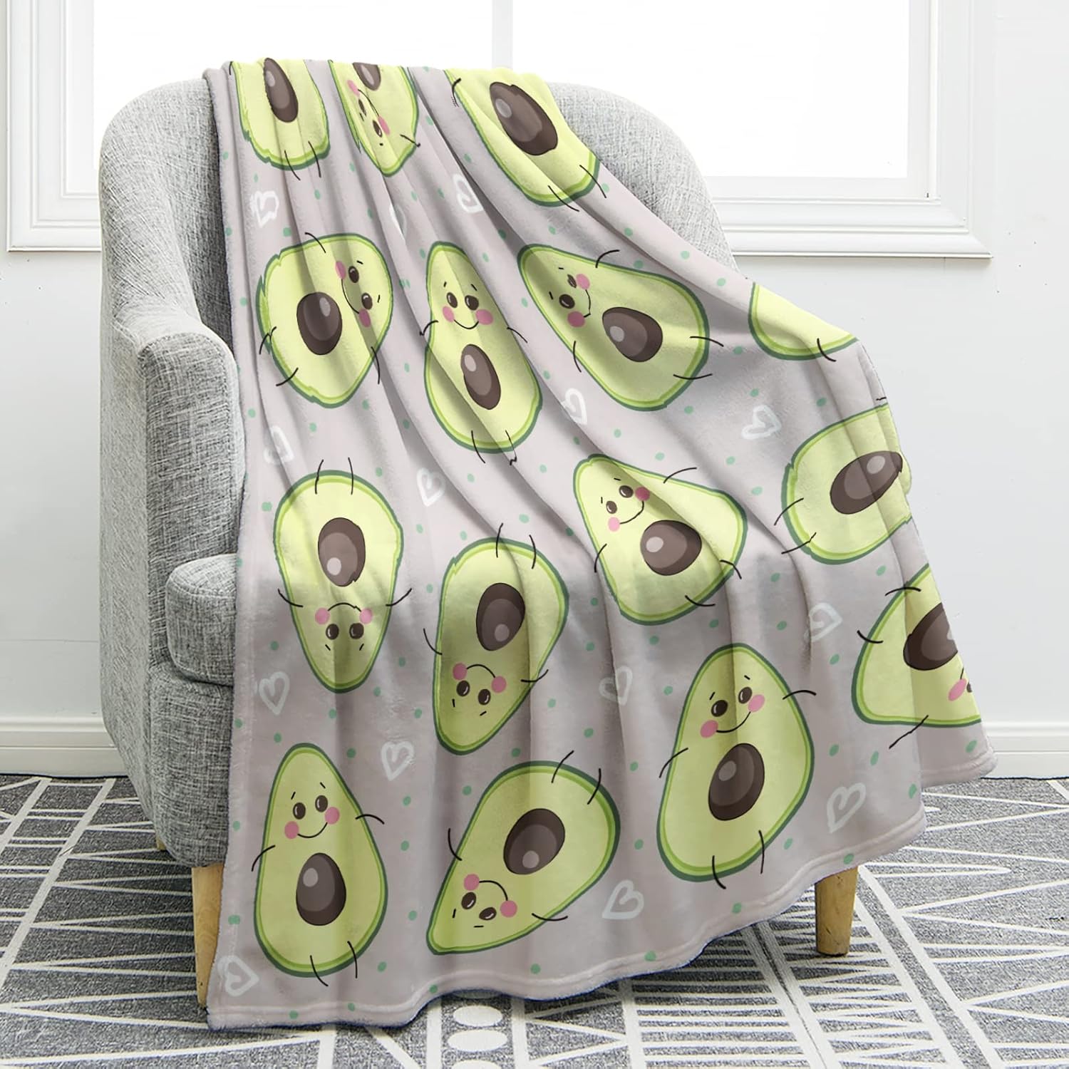 Citroen Deken Fruit Cartoon Flanellen Plaid Familie Deken Kantoor Huis Bank Lunchpauze Picknick Dekens Student Dekens Dutje Cadeaus 173x218cm68x86in