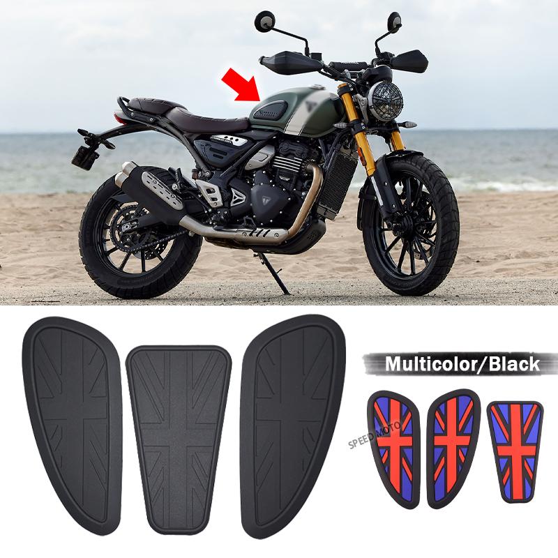 Motorcycle Side Tank Pad Cover Sticker For Speed400 SPEED 400 Scrambler400X Scrambler400x Tankpad T100 T120 Speed Twin 900 1200