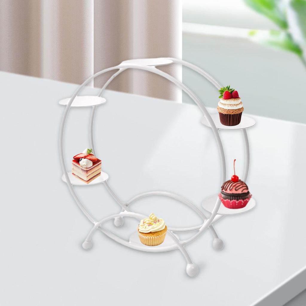 Storage Organizer 6 Seats Decorative Shelf for Mini Toys Small Items Stones