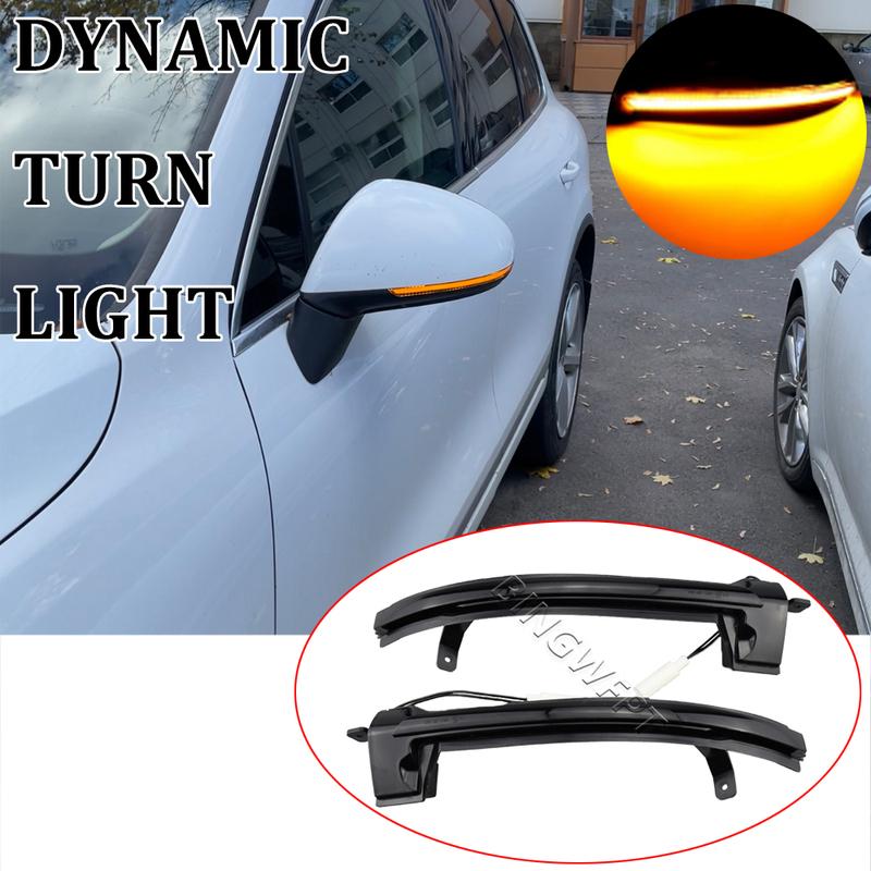 Side Sequential Turn Signal Lamp For VW Volkswagen Touareg II MK2 7P 2010 2011 2012 - 2018 LED Dynamic Mirror Blinker Light