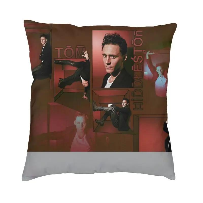 Cool Tom Hiddleston Collage Pillow Case Home Decor 3D Double Side Print Actor Cushion Cover For Car Decoration Salon