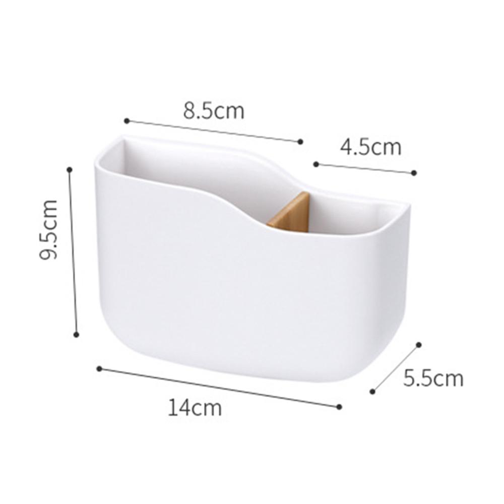 Self Adhesive with Partitions Storage Box Remote Control Holder Phone Charging Stand Organizer