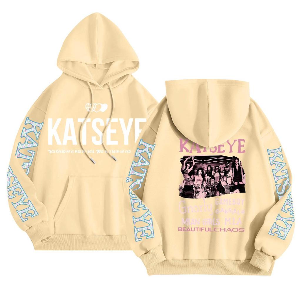 Unisex Mode Leichter Langarm-Pullover mit Taschen Bedruckter Hoodie