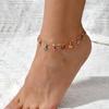 Summer Beach Resort Style Colorful Cherry Copper Foot Chain Necklace