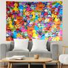 1PC Colorful Sesame Muppets Together Tapestry Accessories Playroom Tapestry, for Bedroom,Livingroom, dormitory Room Wall Decor Fan Birthday Gifts