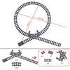 Non-Toxic Moc Creative Expert Ideas City Train Tracks Straight Curved Switch Crossings Rails Bricks Building Blocks Diy Toys For Kids Gift