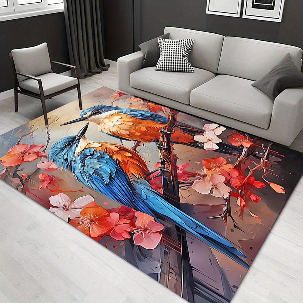 

1pc 1622167565Pattern Carpet, Area Rug For Living Room Bedroom Room Bed Chair Laundry Entryway Corridor Yard Non-slip Outdoor Camping Rug Fl 60cm by 90cm
