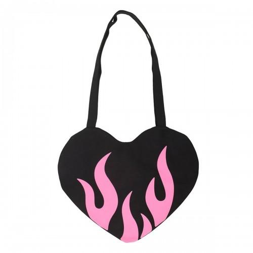 Something Different Flaming Heart Tote Bag