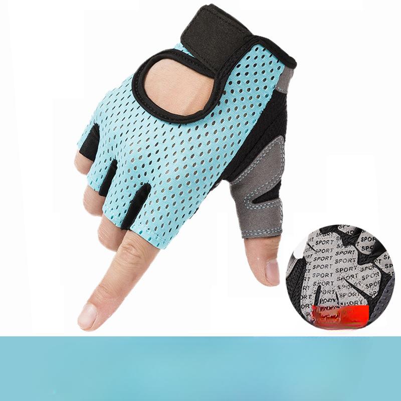 Half Finger Gloves for Men and Women Outdoor Mountaineering Thin Breathable Mesh Shock Absorbing and Sun Protection Training Cycling Gloves