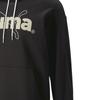 Puma Logo Print Hoodie Men Tops Black 620631-01