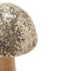Wood with Mosaic Mushroom Ornament - Large