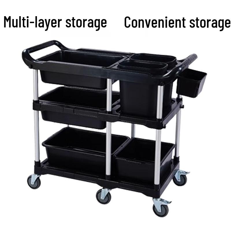 Sule Heavy Duty Restaurant Bussing Cart with Double Handles