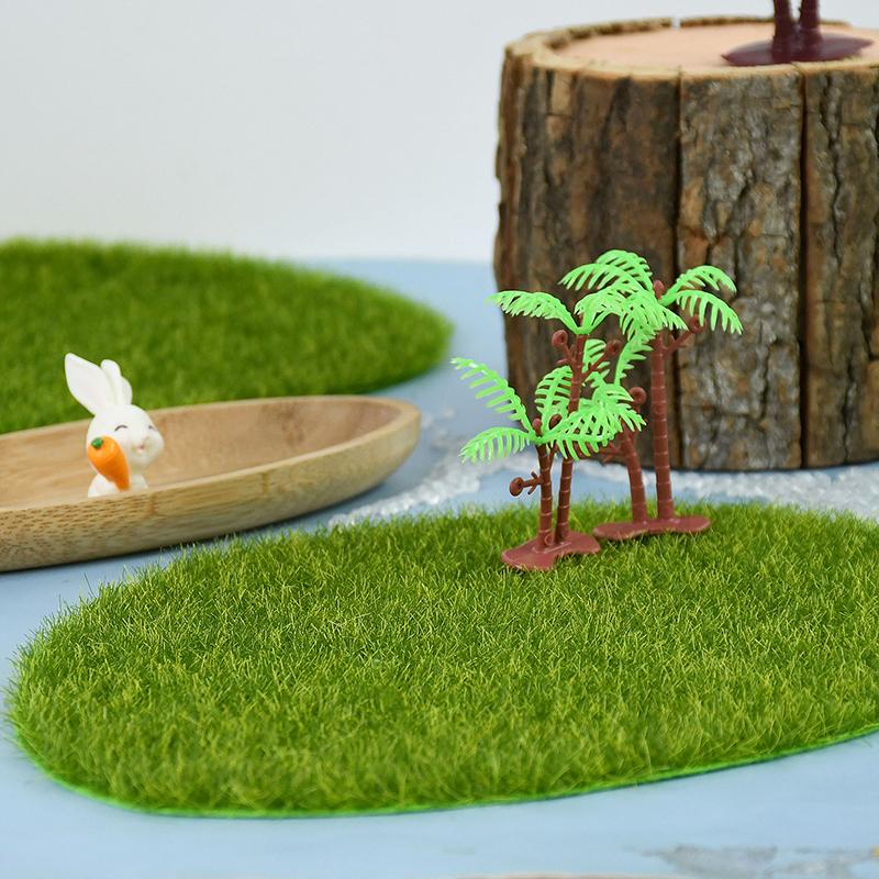 Kunstrasen Matte Teppich Simulation Rasen Rasen Miniatur Landschaftsszene DIY Heimdekoration Garten Grün Künstliche Pflanzen