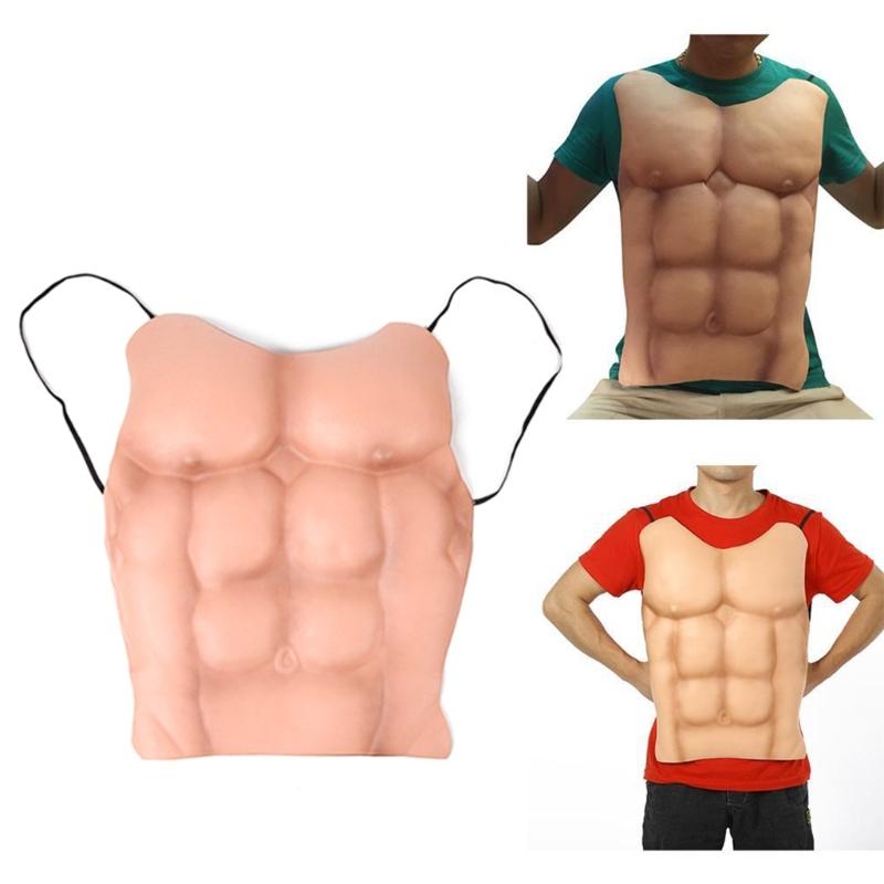 Falsche Muskelbrust Requisiten Cosplays Make-up Kostüm Brust für Cosplays Party Kostüm Fake Muskel Requisit Kostümzubehör