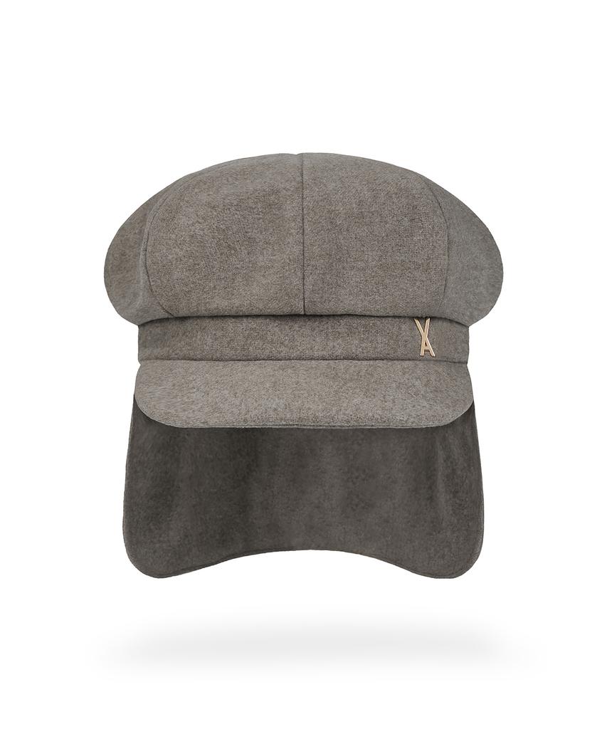 Bajal Va Studded Fly Newsboy Cap Beige