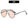 New fashionable old money style sunglasses men's and women's double beam trend handsome toad glasses personalized street shooting cool glasses
