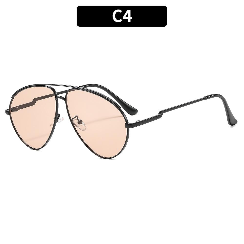 New fashionable old money style sunglasses men's and women's double beam trend handsome toad glasses personalized street shooting cool glasses