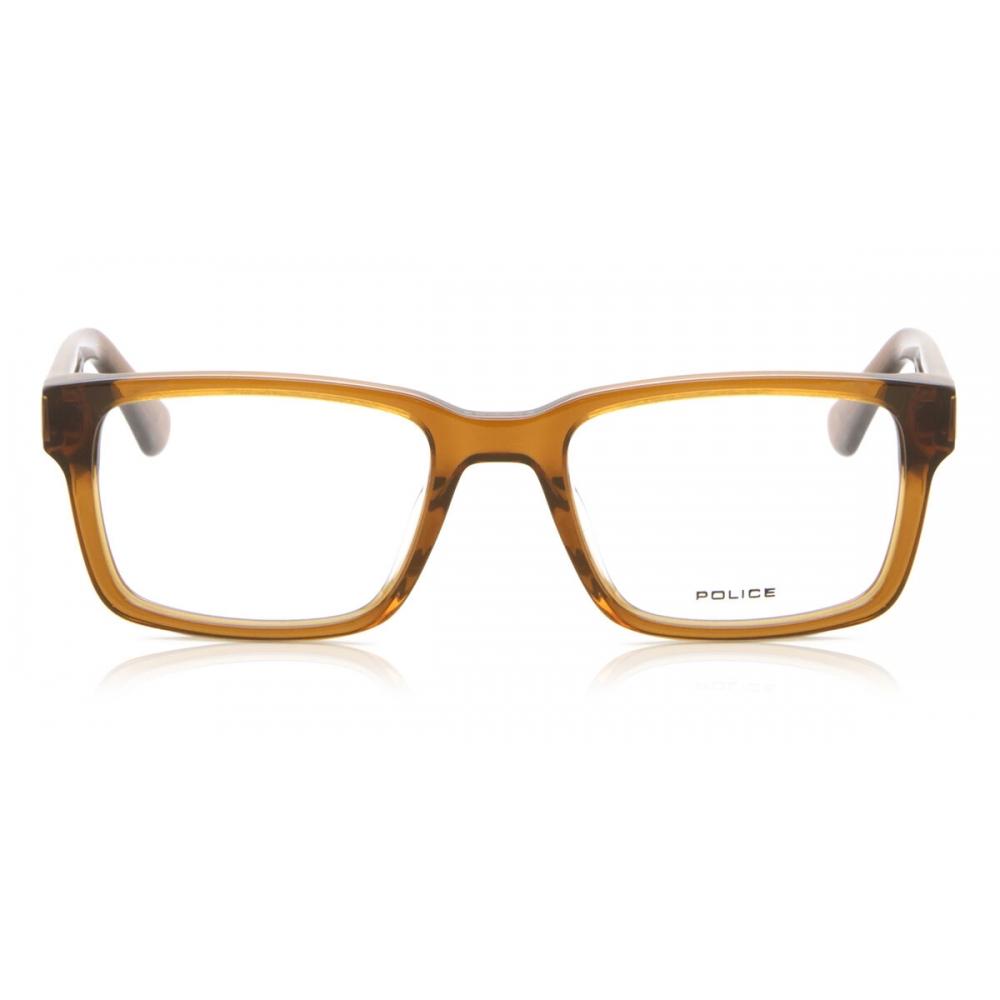 

Police Vple36 01ag Unisex Eyeglasses Transparent Brown/52