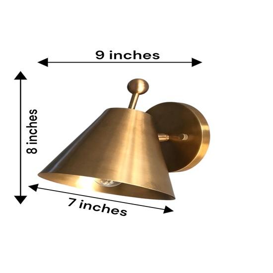 Sconă pivotantă din alamă lucrată manual, lampă de perete în stil mid-century, obiect decorativ