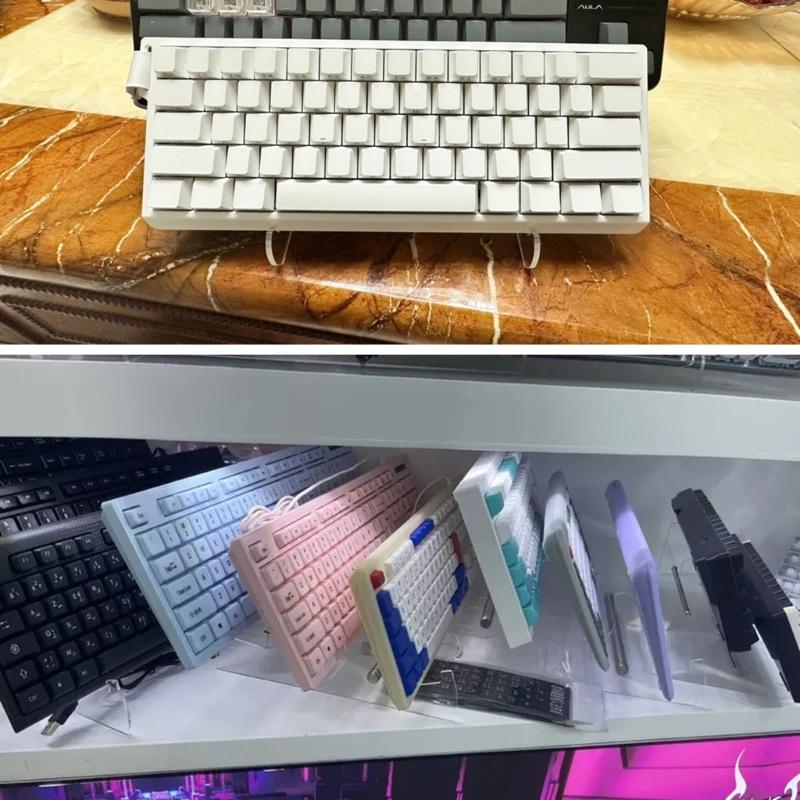 Acrylic Keyboard Stand Computer Mechanical Keyboard Rack Storage Mechanical Keyboard Holder for Gaming Programming