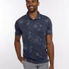 Men's Camouflage Patchwork Short Sleeve Polo, Casual Trendy Top