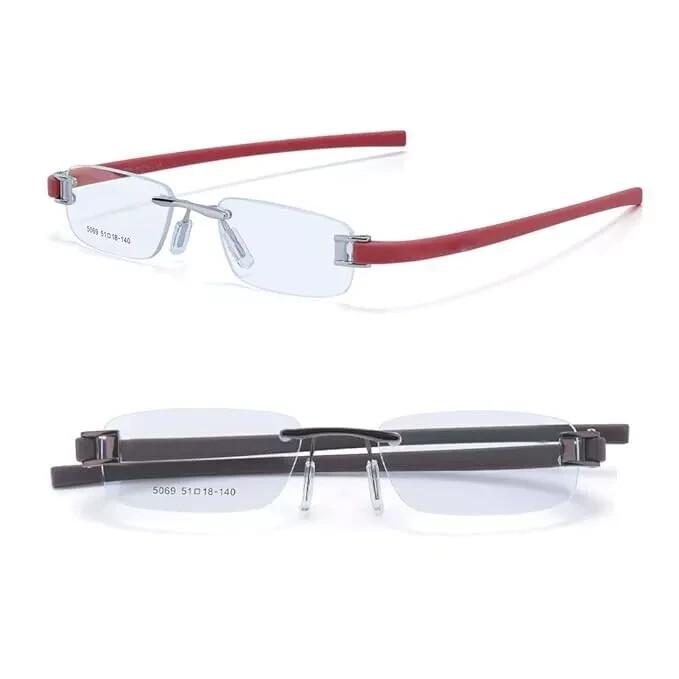 

RSINC Комбинированная безободковая оправа | очки Унисекс Серебристый Красно-коричневый Коричневый Тег A1 JL156426823320