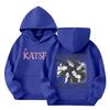 Kids Long Sleeve Letter Print Hooded Sweatshirt Pullover