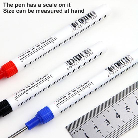 Deep Hole Marker Pen Multi-purpose Waterproof Quick Dry Large Capacity Permanent Ink Filling Clip Design Ceramic Tile Carpenter Long Head Marker