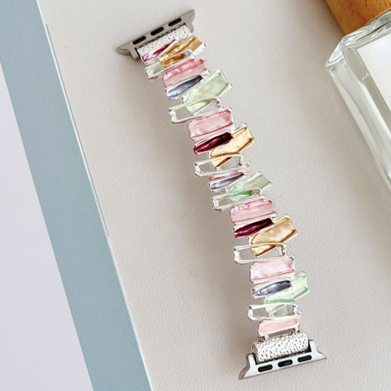 

Женский эластичный ремешок с одной петлей для Apple Watch, ремешок 45 мм, 44 мм, 40 мм, 49 мм, серия iWatch Ultra 9, 8, 7, 6, 5, 4 SE2, регулируемый ремешок For 38mm 40mm 41mm & M