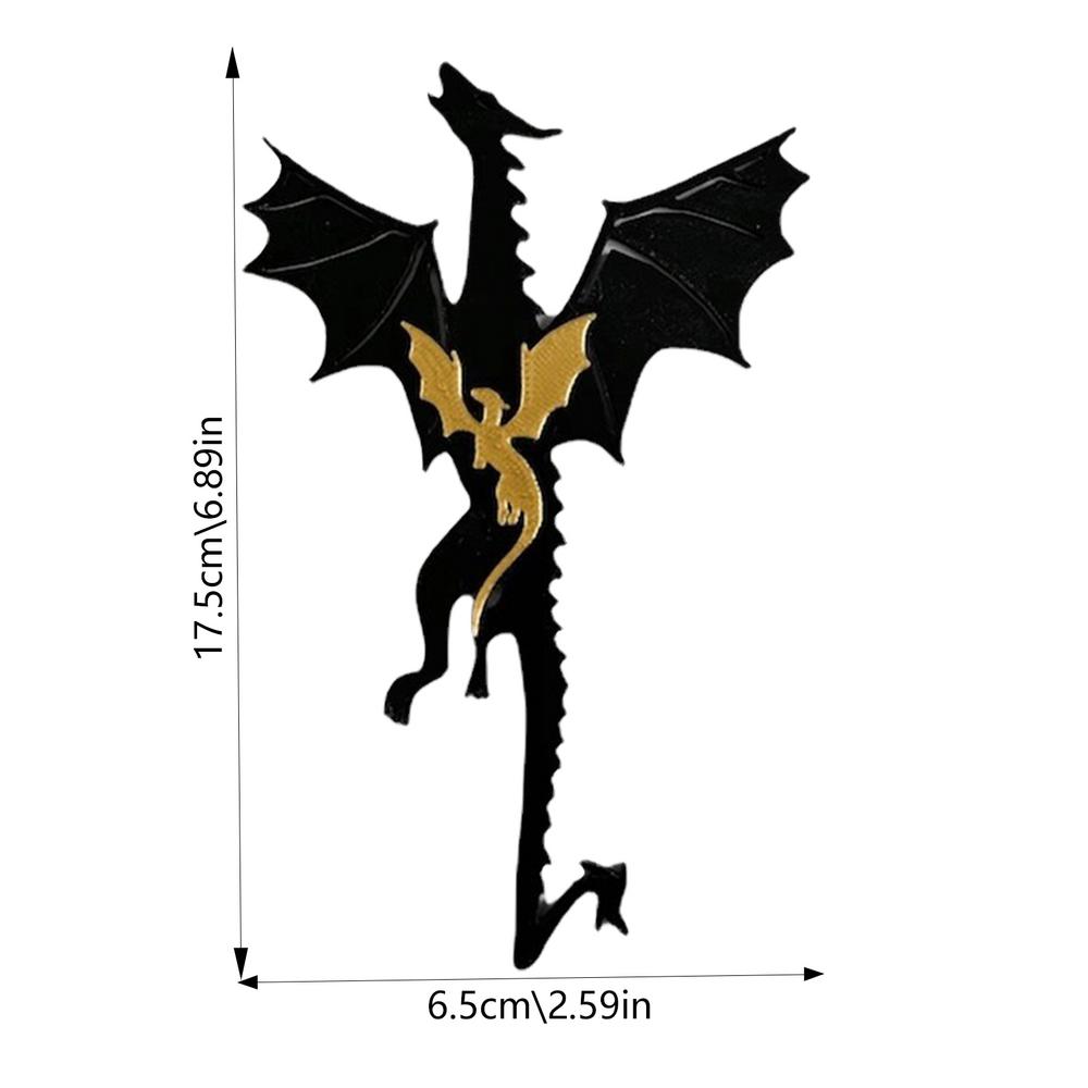 Black Dragon Bookmark Gold Dragon Bookmark With Sun And Clouds Book Decorations Book Accessories For Book Lovers Friends #W0
