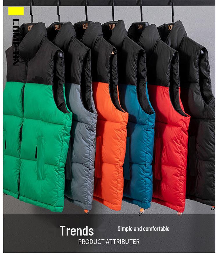 Herren Herbst/Winter Verdickte Baumwollweste - Koreanischer Stil Trendige Jugend Oberbekleidung Gilet