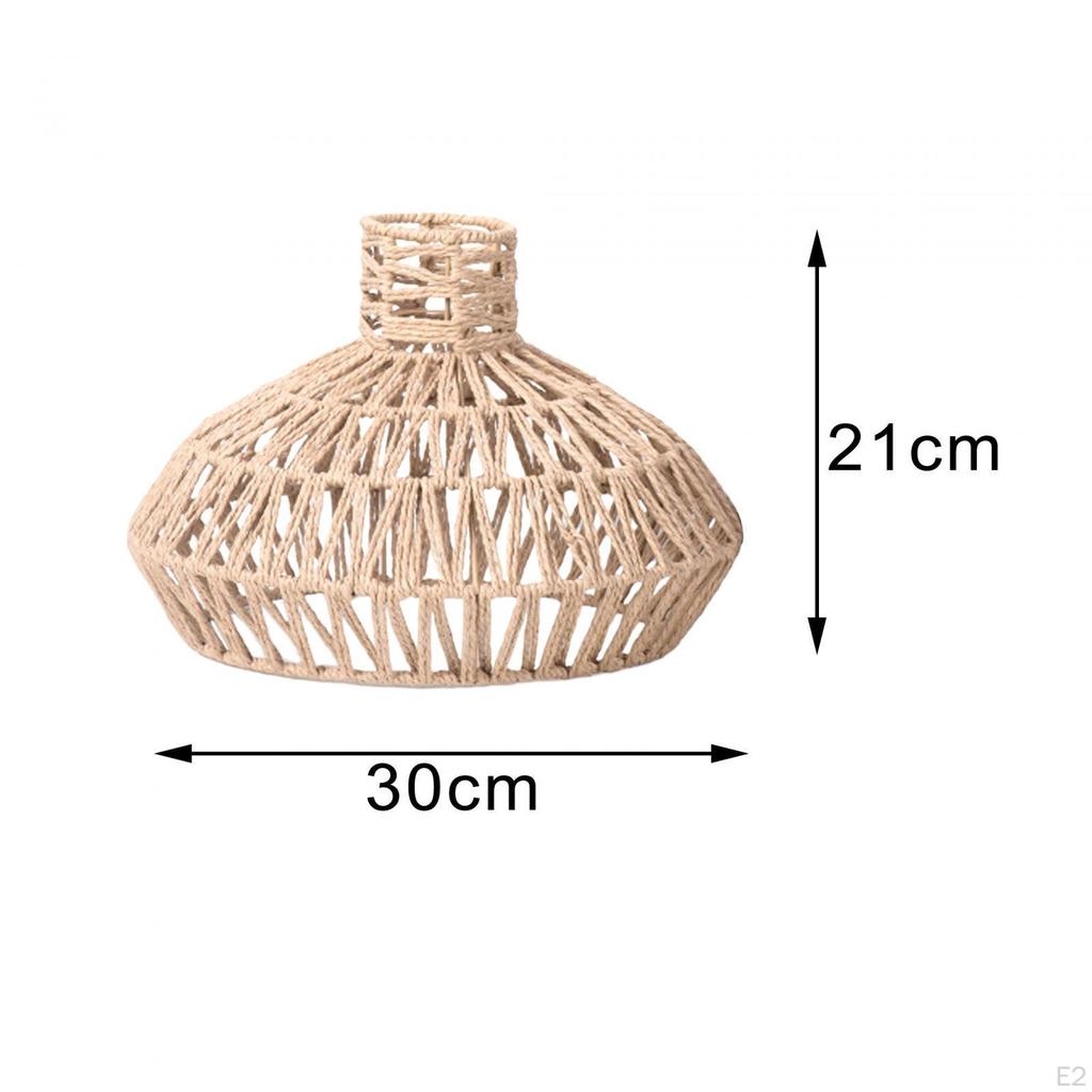 Ceiling Lantern Cover Light Shade Accessories Elegant Handmade Woven Rope Lampshade for