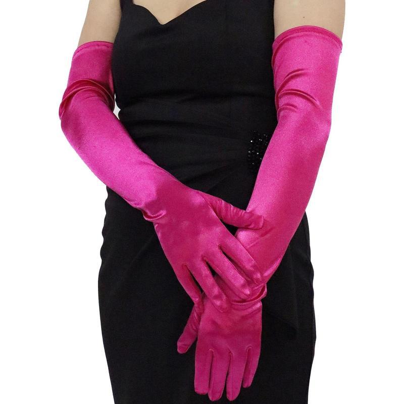 

Mary A 77865 vintage satin gloves prom gloves accessories Default item розы красного