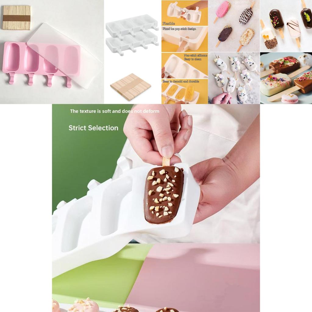 Creative Silicone Ice Pop Mold With Cover For Homemade Frozen Desserts