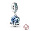 Charms camaleonte adatti a braccialetti originali alla moda in argento 925 con zircone, perlina a forma di polpo e tartaruga, ciondolo a forma di farfalla e lucciola, fai da te per realizzare gioielli