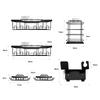 Set Baño 6 Piezas Metálico Nyana Home | Estantes sin Taladro | Antióxido y Adhesivo Potente