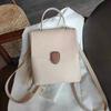 A new type of genuine leather women's bag with a top layer of cowhide and a two-tone color backpack, a simple and casual commuter women's bag