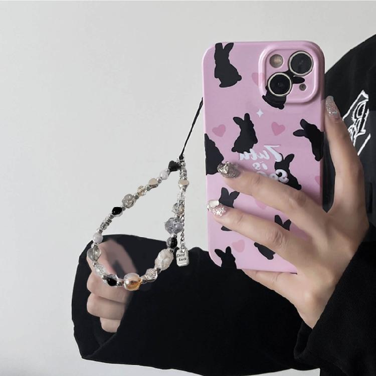 Elegant Flower Bead Pendant Accessory Y2K Heart Phone Charm Strap Hangings Charm