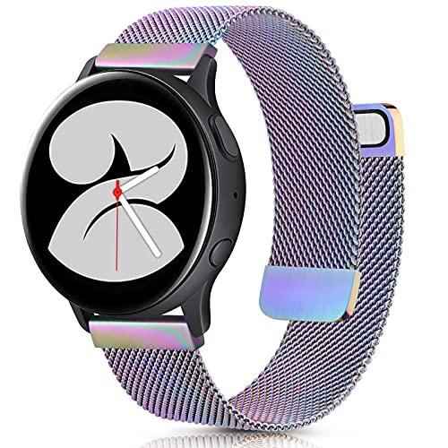 22mm 20mm Milanese Strap for Samsung Watch 3/4/5/Active 2 Stainless Steel Magnetic Wristband for Huawei Watch 3/GT 2/Amazfit GTR
